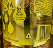 Brazil   s GMO symbol as seen on a bottle of soybean oil. 